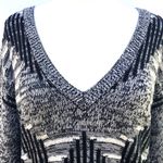 Silence + Noise Urban Outfitters Womens large grey and black v-neck knit sweater Photo 3
