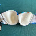 Fig Leaves Blue Fiji Underwire Bunny Tie Crop Bikini Top Swim 34DD NWT Palm Size undefined Photo 6