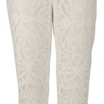Lauren Ralph Lauren Women’s Leodir Scalloped Lace Overlay Pants – Size 6, White Photo 1
