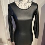 ABody Vintage Y2k Whimsygoth Faux Leather Wet Wax Fit Bodice Rave Punk Emo Dress S Black Photo 3