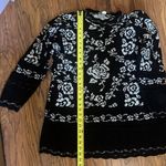 AR Knitwear sparkle rosés sweater/ tunic Black Size 20W Photo 10