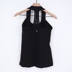 Lululemon Scoop Neck Tank Black Racerback Top Built In Bra Size 8 Photo 5