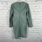 Wow Couture Green Dress Square Neck Long Sleeve Button accents Size L (B11) Photo 6