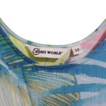 Jams World  Hattie Mini Tier Skirt Dress Medium Taffy Tropical Retro Floral RARE Photo 3