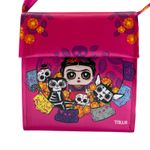 Tawi Frida Kahlo Sugar Skull Mexican Design Front Flap Hot Pink Purse Photo 2