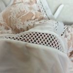 Cream and White One Piece Swimwear with Delicate Lace Size 1X Photo 8