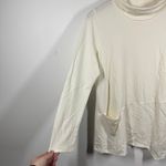 J.Jill Pure Jill Top Women S Turtleneck Pocket Tunic Ivory Lagenlook Tencel Photo 3