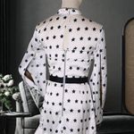 Self Portrait Self-portrait Women's White Frilled Satin Star Dress (US 4) Photo 1