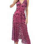 XScape  MADE IN‎ USA BURGUNDY FLOWER PROM FORMAL MAXI DRESS SZ. 4 SMALL NWT Photo 0