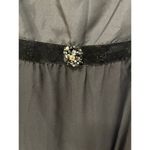Ann Taylor  100% Silk Black Sleeveless Brooch Waist Cocktail Dress Size 4 NWT Photo 5