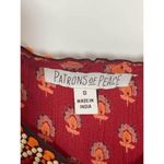 Patrons of Peace Women's Sangria Floral Embroidered Indian Tank Top Red Small Photo 2