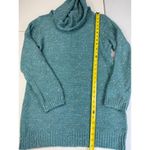 Molly Bracken Cowl Neck Knit Sweater Dress Blue White Speckled Long Sleeve L Photo 1