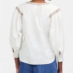 Madewell NWT Embroidered Poplin Balloon-Sleeve Top size small Photo 3