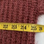 Knox Rose  Womens Sweater Mauve Eyelash Boho Mock Neck Crochet Boxy Soft Size M Photo 5