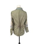 Hei Hei Embroidered Utility Jacket Small Green Cotton Front Pockets Has Stain Photo 2