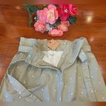 Blu Pepper Denim Green Polka-dot Skirt Size Large Photo 2