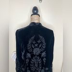 Johnny Was NTM:  Black Velvet Embroidered Floral Open Front Cardigan Size M Photo 12