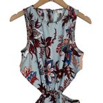Rhode X Target Light Blue Floral Print Sleeveless Cut Out Midi Dress Size XXS Photo 4