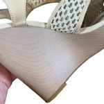 Lucky Brand  Cream Laser Cut Wedge Sandals Women Sz 10 Photo 8