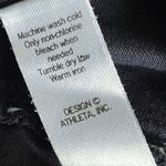 Athleta fold over waist linen navy blue front and back pockets pull on skirt Photo 6