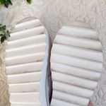 Anthropologie Maeve Puffy Platform Silver Slippers Sz L Photo 4