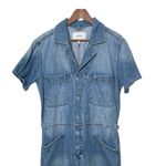 Pistola Grover Field Suit Jumpsuit Women’s Large Disoriented Denim Button Front Photo 3