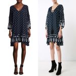 Derek Lam 10 Crosby women’s bell-sleeve embroidered navy blue ruffle dress 2 XS Photo 10