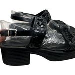 Coaster Size 9 Sandals With Sequined Straps & Chunky Heel Black Photo 1