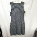 J.Crew Sz 4 Mini Dress Gingham Button Front Sleeveless Blue Academia Prep 1767 Photo 4