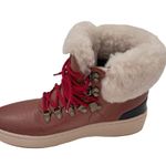 Mark Nason Brown Leather Red Lace Photo 2