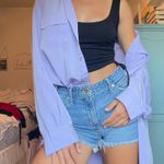 Denim & Co Purple Button Up  Photo 1