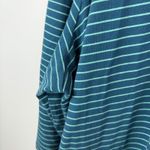 Catherines  Suprema Teal Striped Top Size 4X Stretch Comfort Lounge Everyday Photo 1