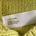 Old Navy Cable Knit Crochet Pattern Crewneck Sweater Yellow Green Medium Photo 9