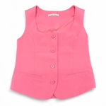 Abercrombie & Fitch  pink button-down vest with a square neckline Photo 0