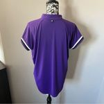 Belyn Key Womens Golf Shirt Polo Top Purple Athletic Large Photo 5