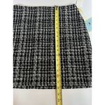 CeCe  Skirt Size 8 Black White Textured Tweed A-Line Mini Sparkle Lined Zip Back Photo 9