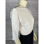 Leslie Fay Vintage  dress with buttons and scalloped edges shoulders size small Photo 3