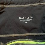 Athleta gray black and lime green leggings size medium Photo 2