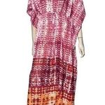 BeachLunchLounge BEACH by  Womens Size L Magenta Pink Orange Maxi Kaftan Cover Up Photo 0