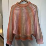 Molly Bracken  Mutlicolor Stripe Dolman Sleeve MCM Retro Knit‎ Crewneck Sweater L Photo 0