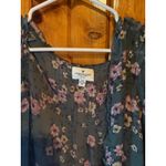 American Eagle Outfitters Kimono Green Floral Ruffle Trim cover Size L/XL Photo 3