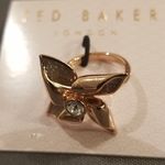 Ted Baker 💕💕 Rose Gold Glitter Enamel Breeze Ring Photo 7