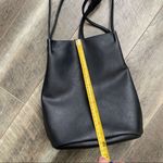 Lucky Brand Black Vegan Leather Tassel Tote Double Handle Bucket Bag Photo 12