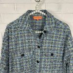 Stine Goya Phoenix Frayed Houndstooth Tweed Oversized Shirt Shacket Size S Blue Photo 4