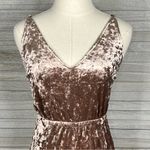 BB Dakota  Crushed Velvet Jumpsuit Antique Rose-2 Photo 1