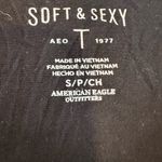 American Eagle  small Soft & Sexy Black Crisscross Tunic Long Sleeve Top. Soft Photo 7