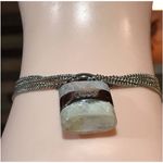 Chloé Mother-of-Pearl & Sterling Silver Padlock Logo Bracelet Photo 9