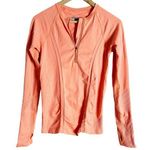 Athleta  Coral Orange Half Zip Tracker Long Sleeve Running Shirt Size Small Photo 0