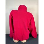 L.L.Bean Vintage Womens Fleece Jacket Pink Full Zip Mock Neck Long Sleeve Logo Photo 5