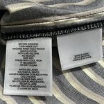 Anne Klein  size small woven long sleeve button down shirt gold buttons striped Photo 9